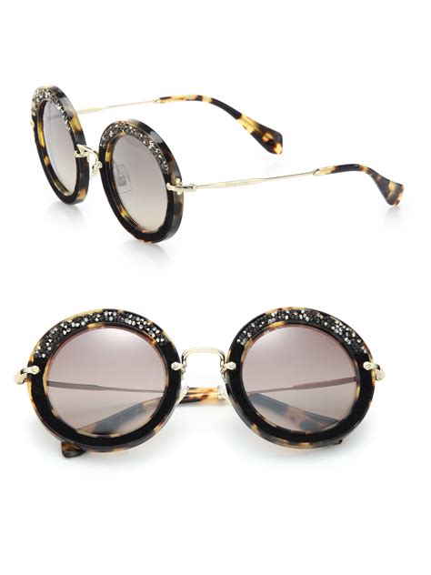 miu miu 49mm round sunglasses|miu sunglasses for men.